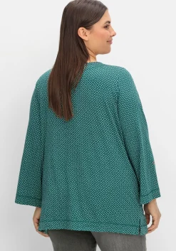 3/4-Arm-Shirt mit grafischem Minimaldruck<sheego Hot