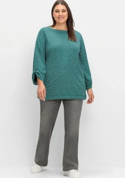 3/4-Arm-Shirt mit grafischem Minimaldruck<sheego Hot