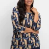 3/4-Arm-Shirt mit grafischem Print<sheego Outlet