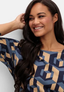 3/4-Arm-Shirt mit grafischem Print<sheego Outlet