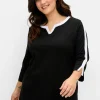3/4-Arm-Shirt mit Kontrastdetails<sheego Outlet