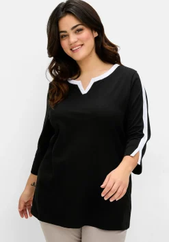 3/4-Arm-Shirt mit Kontrastdetails<sheego Outlet