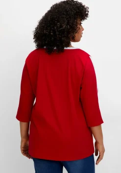 3/4-Arm-Shirt mit Kontrastdetails<sheego Discount