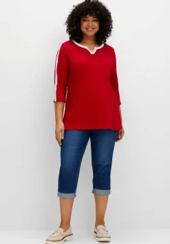 3/4-Arm-Shirt mit Kontrastdetails<sheego Discount