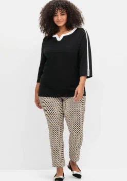 3/4-Arm-Shirt mit Kontrastdetails<sheego Outlet