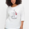 3/4-Arm-Shirt mit maritimem Frontdruck<sheego Hot
