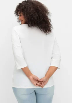 3/4-Arm-Shirt mit maritimem Frontdruck<sheego Hot