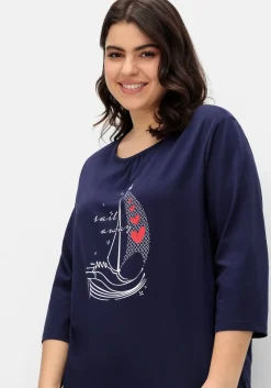 3/4-Arm-Shirt mit maritimem Frontdruck<sheego Best