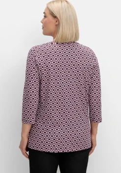 3/4-Arm-Shirt mit Retro-Alloverdruck<sheego Best