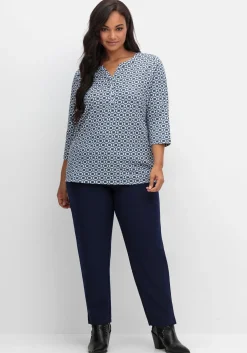 3/4-Arm-Shirt mit Retro-Alloverdruck<sheego Discount