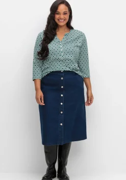 3/4-Arm-Shirt mit Retro-Alloverdruck<sheego Sale