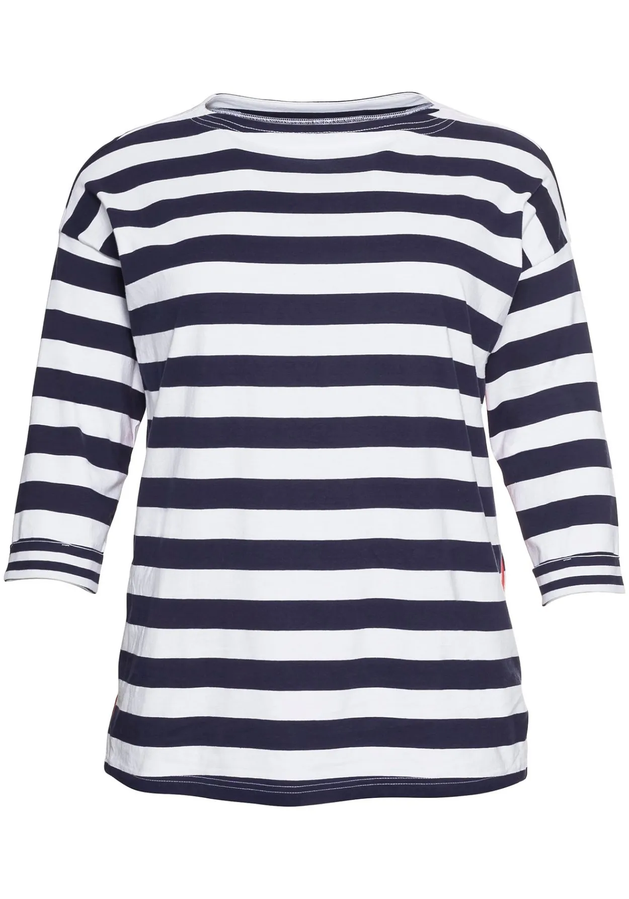 3/4-Arm-Shirt mit Ringeln und U-Boot-Ausschnitt<sheego Sale