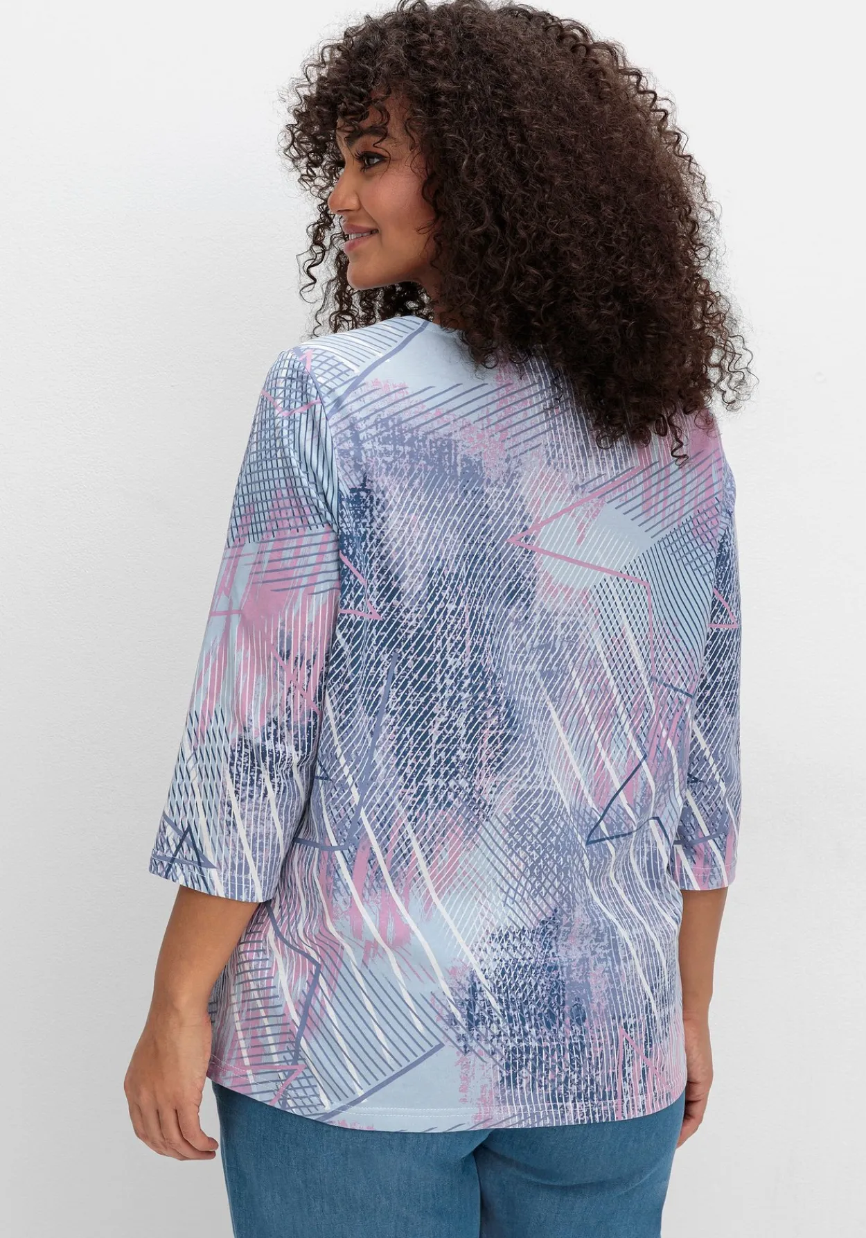 3/4-Arm-Shirt mit softem Alloverdruck<sheego Best