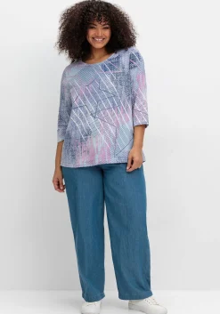 3/4-Arm-Shirt mit softem Alloverdruck<sheego Best