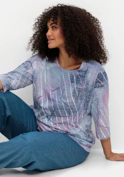 3/4-Arm-Shirt mit softem Alloverdruck<sheego Best