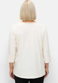 3/4-Arm-Shirt mit V-Ausschnitt, in leichter A-Linie<sheego Best