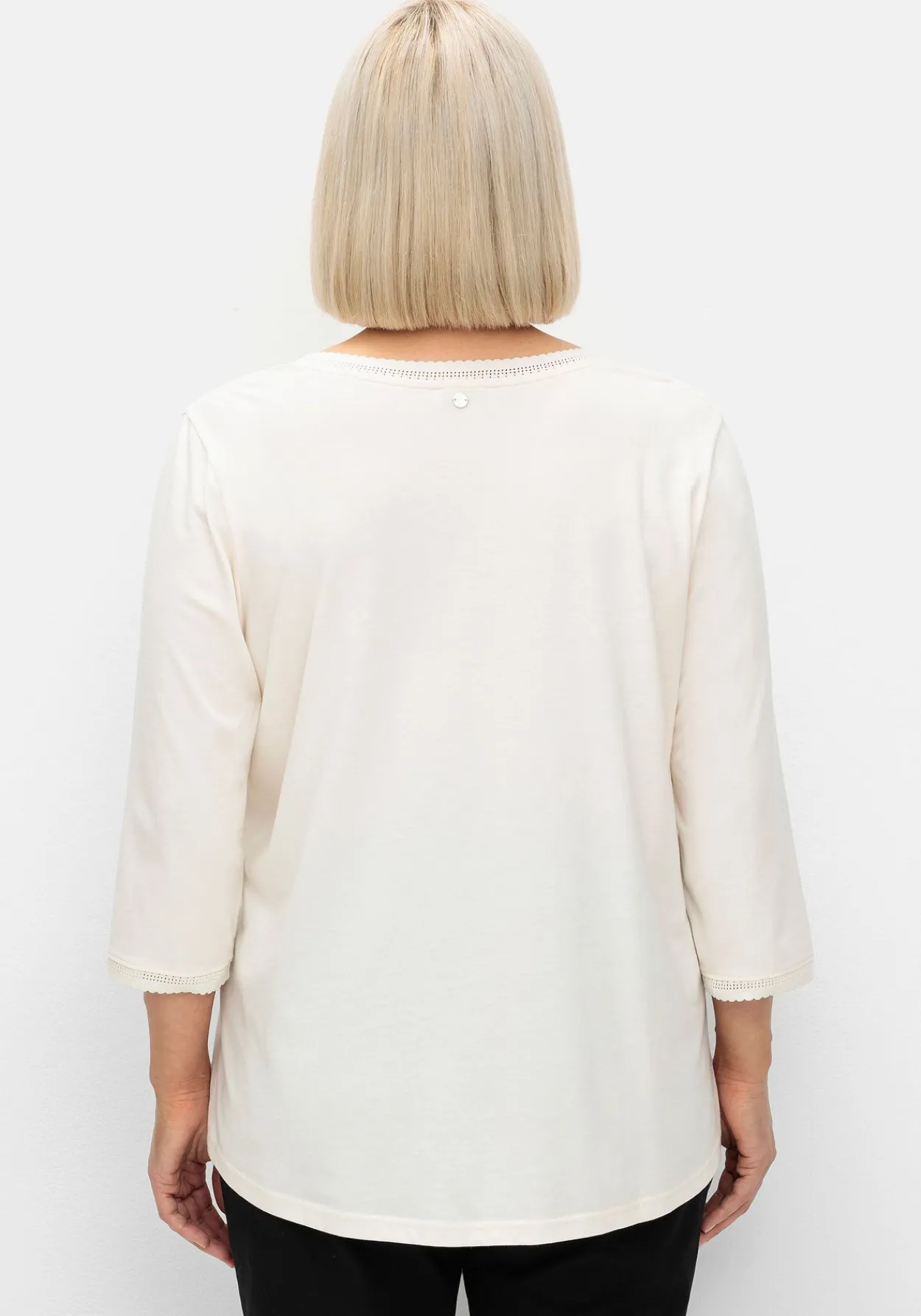 3/4-Arm-Shirt mit V-Ausschnitt, in leichter A-Linie<sheego Best