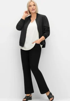 3/4-Arm-Shirt mit V-Ausschnitt, in leichter A-Linie<sheego Best