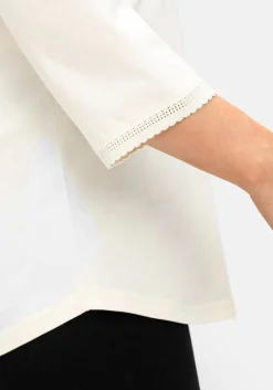 3/4-Arm-Shirt mit V-Ausschnitt, in leichter A-Linie<sheego Best