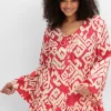 Ausgestellte Bluse mit Grafikprint und Volant am Saum<sheego by Joe Browns Sale