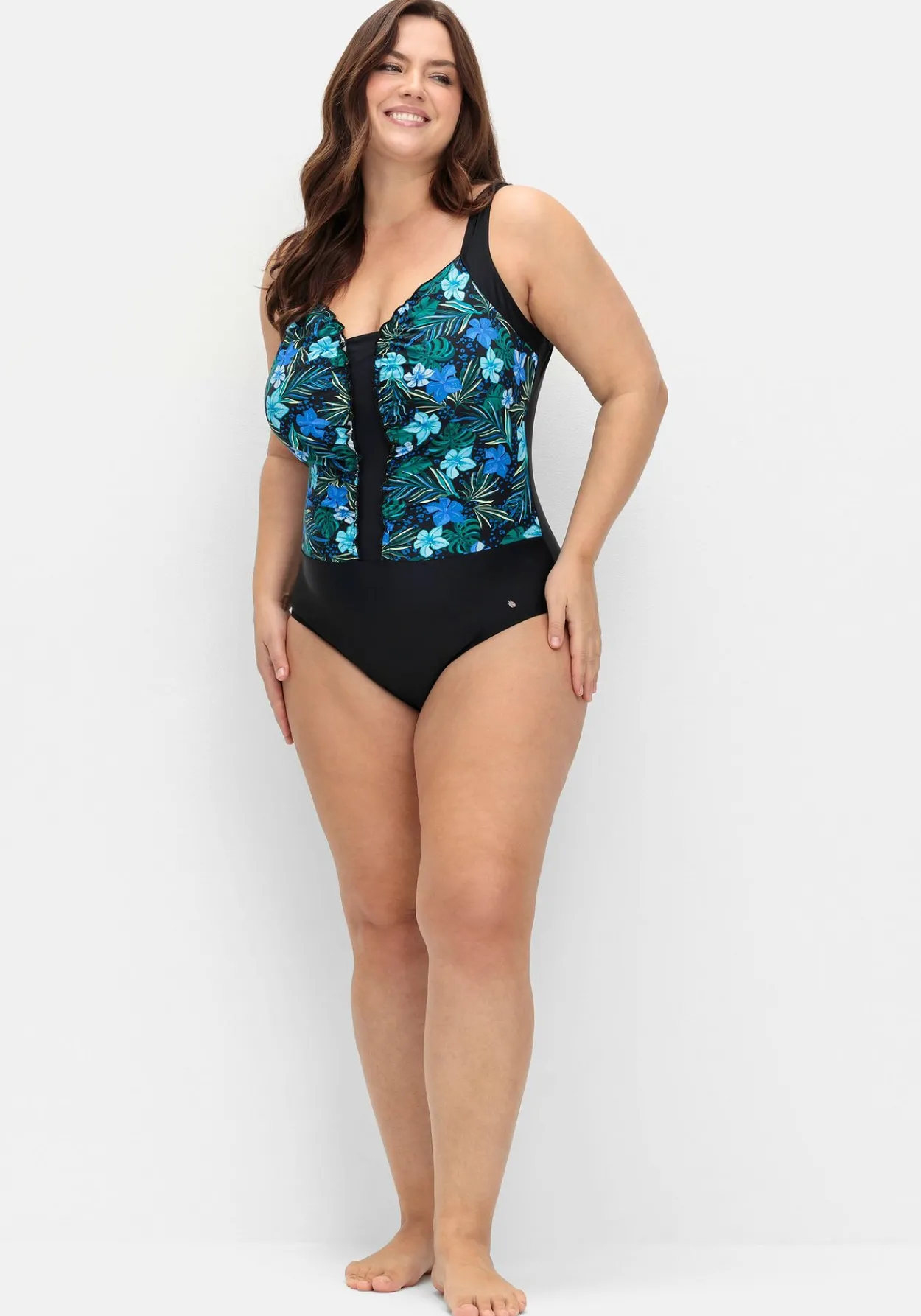 Badeanzug mit Blumenprint, stark formend<sheego Fashion