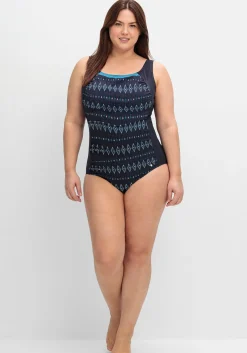 Badeanzug mit Ethnoprint und Shape-Effekt<sheego Online