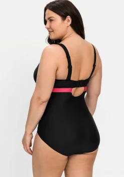 Badeanzug mit Kontrastdetails und Shaping-Effekt<sheego Hot
