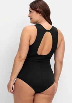 Badeanzug mit Shaping-Effekt und Cut-out<sheego Outlet