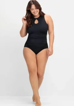 Badeanzug mit Shaping-Effekt und Cut-out<sheego Outlet