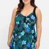 Badekleid mit Blumenprint und integrierter Hose<sheego Discount