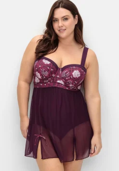 Badekleid mit Mesh-Rock und Shaping-Effekt<sheego by Joe Browns Online