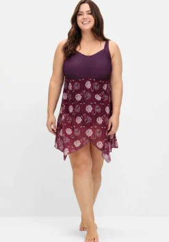 Badekleid mit Mesh-Rock und Shaping-Effekt<sheego by Joe Browns Clearance