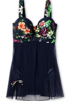 Badekleid mit transparentem Mesh-Rock<sheego by Joe Browns Online