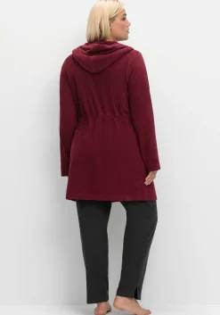 Bademantel mit Reißverschluss und Kapuze<sheego Fashion