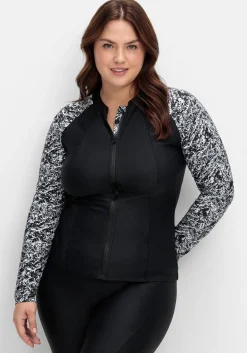 Badeshirt mit langen Ärmeln und Reißverschluss<sheego Outlet
