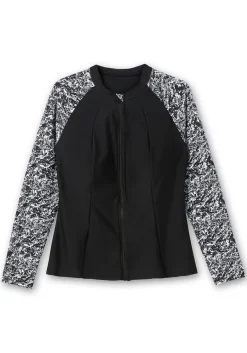 Badeshirt mit langen Ärmeln und Reißverschluss<sheego Outlet