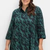 Bedruckte Bluse in schwingender A-Linie<sheego Outlet