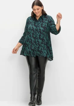 Bedruckte Bluse in schwingender A-Linie<sheego Outlet
