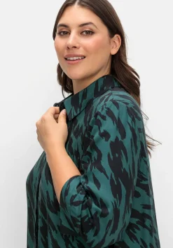 Bedruckte Bluse in schwingender A-Linie<sheego Outlet