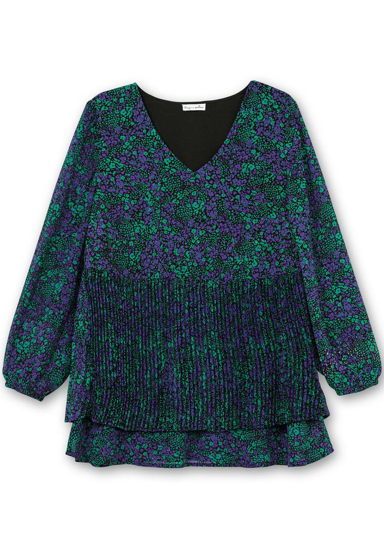 Bedruckte Chiffontunika mit Plisseefalten<sheego by Joe Browns Fashion