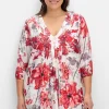 Bedruckte Longtunika mit 3/4-Arm und Biesen<creation L Discount