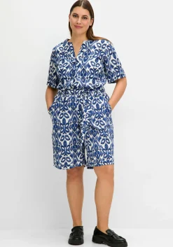 Bedruckte Schlupf-Bermudas mit Bindegürtel<sheego Discount