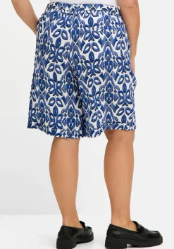Bedruckte Schlupf-Bermudas mit Bindegürtel<sheego Discount