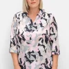 Bedruckte Tunika mit Blusenkragen, aus Crêpe<sheego Fashion