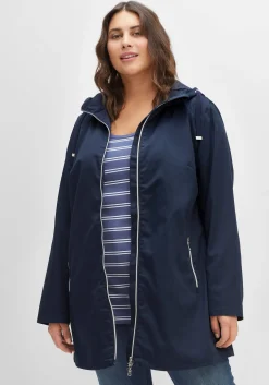 Übergangsjacke in A-Linie, mit Kapuze und Reißverschluss<sheego Sale