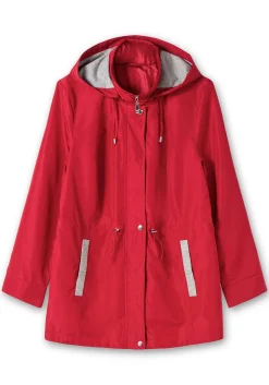 Übergangsjacke mit Kapuze und Kontrastdetails<sheego New