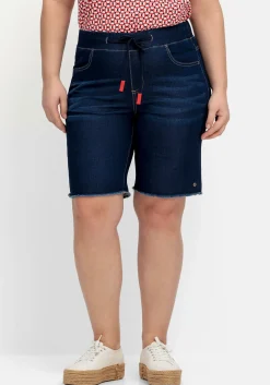Bermudas aus Sweat-Denim, mit offenem Saum<sheego Outlet