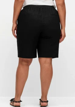 Bermudas im Leinen-Mix, mit Gummibund<sheego Outlet