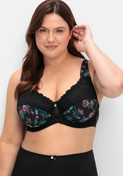 Bügel-BH mit Paisleydruck und Spitze<sheego Discount