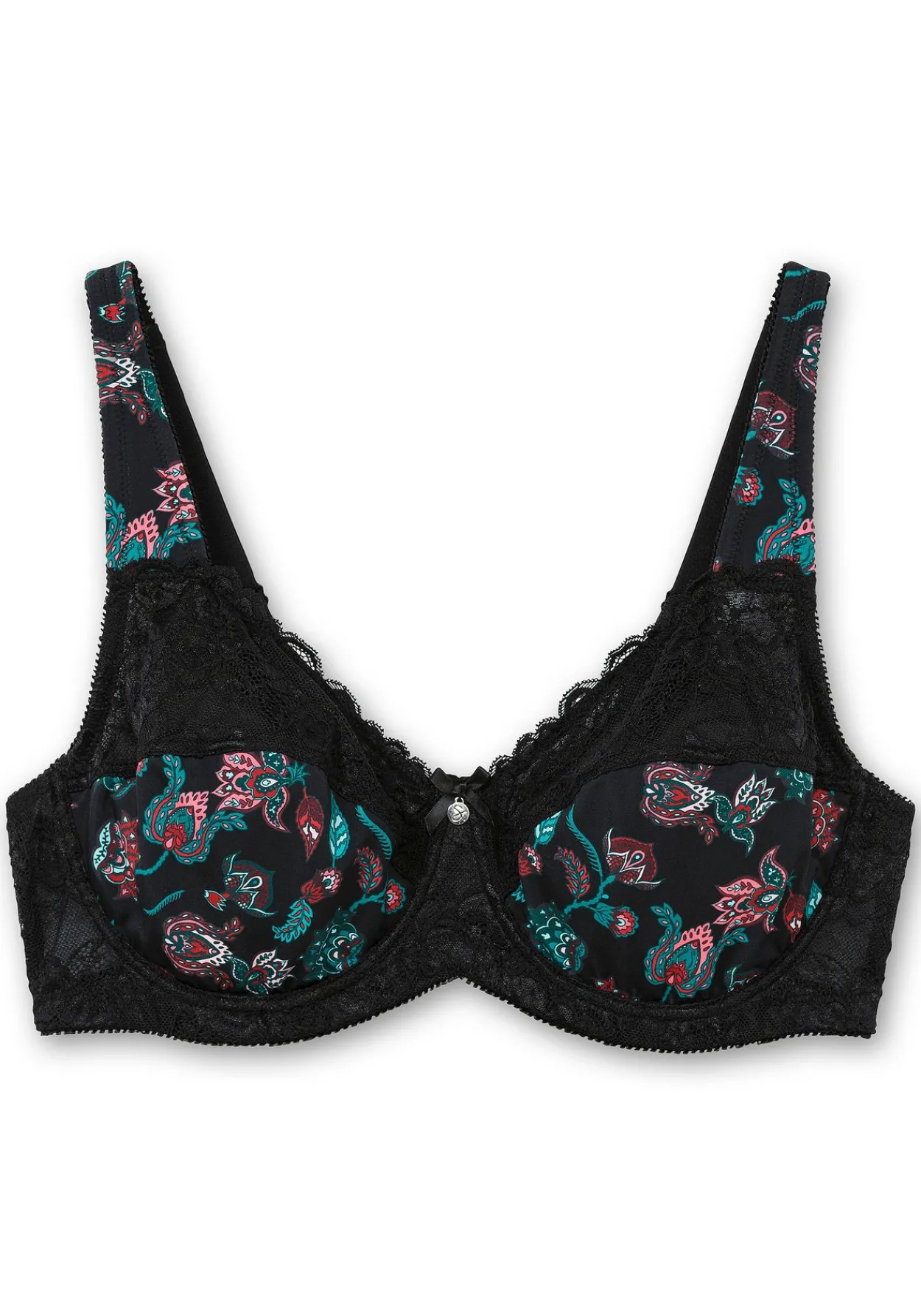 Bügel-BH mit Paisleydruck und Spitze<sheego Discount